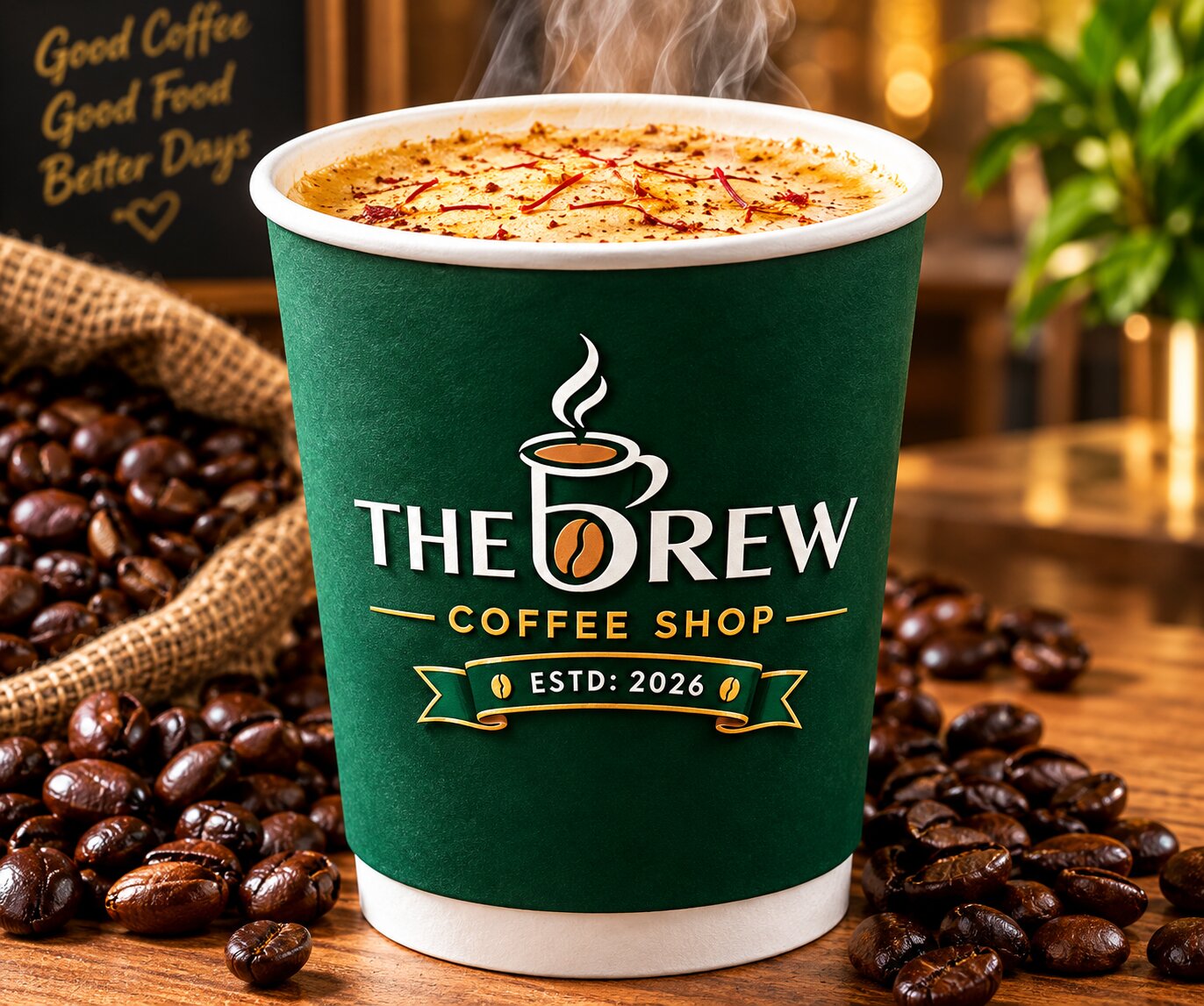 A cup of Kesar coffee
